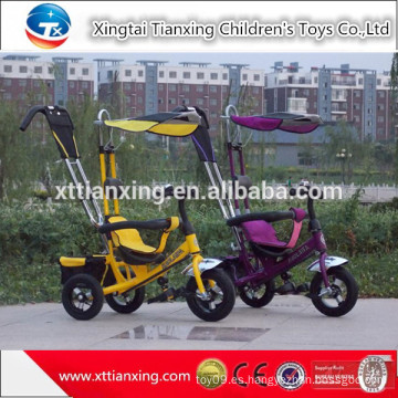 Nuevo 4/1 coche del empuje Triciclo del niño / triciclo de tres ruedas Triciclo / triciclo del bebé con la azotea de la sombrilla / triciclo para la venta en Filipinas